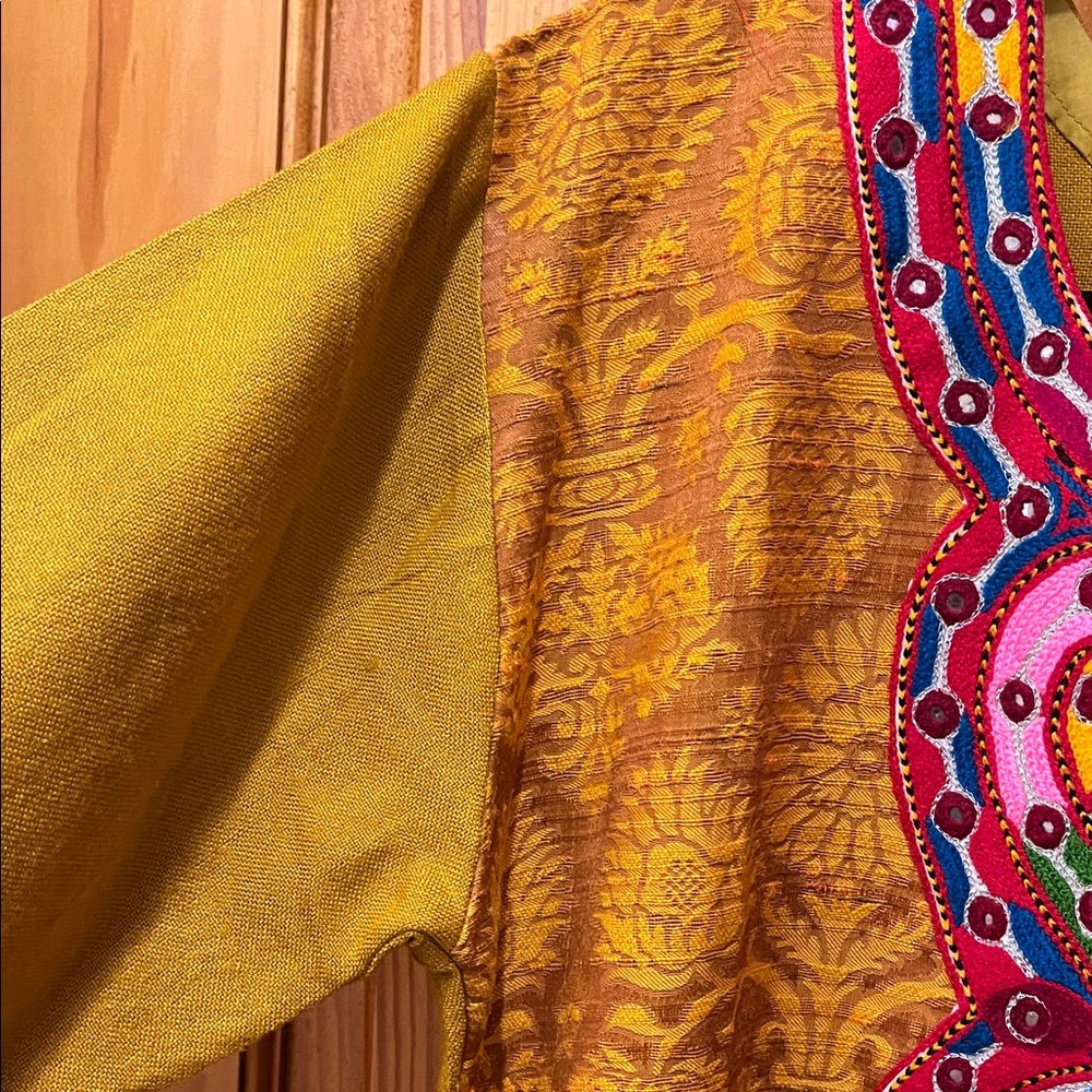 Colorful Embroidered & Mirrored Dress‎ - Picture 5 of 7